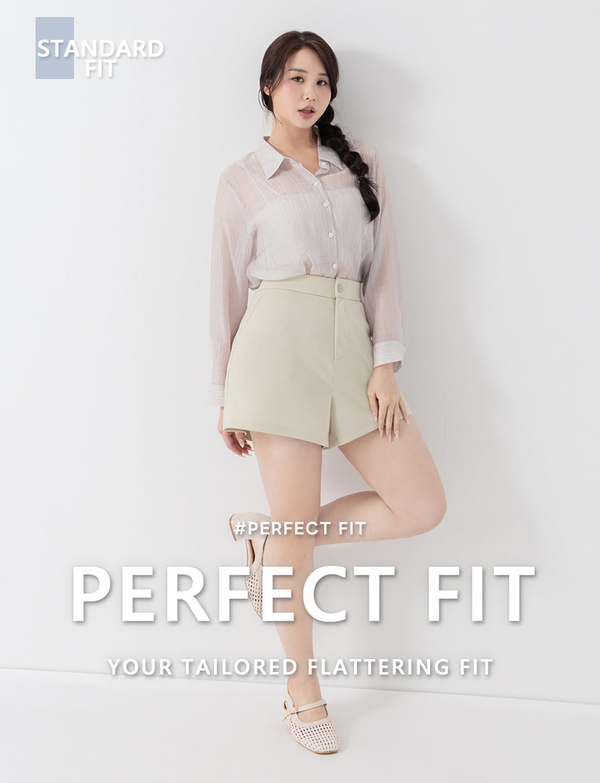 Standard Perfect Fit Structured Cloud Cotton Plus Size Shorts