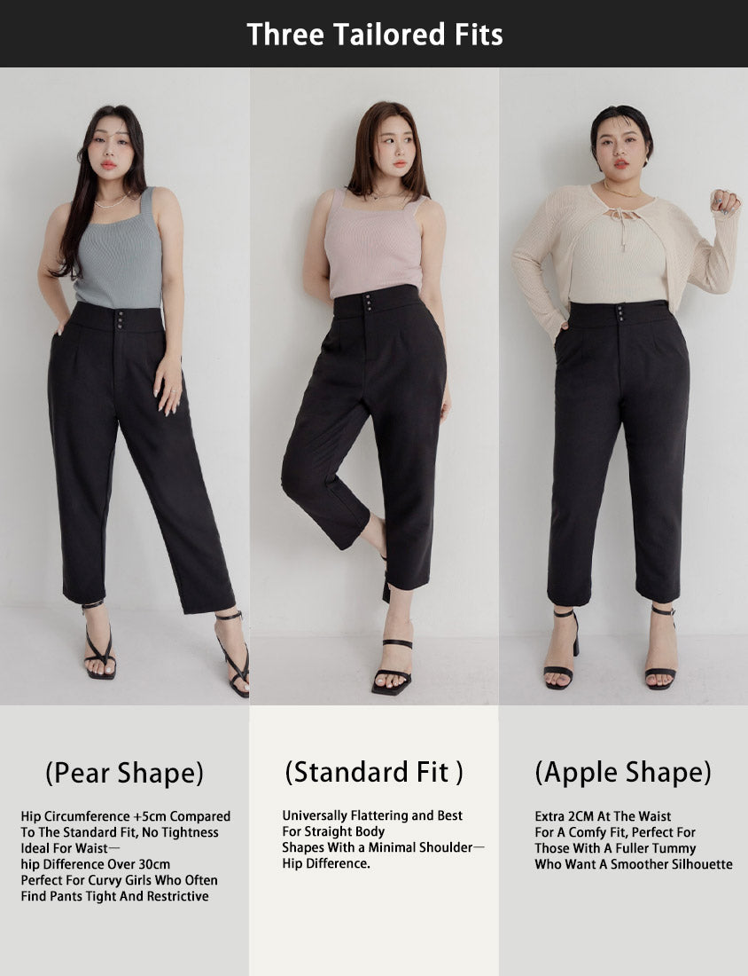 MISS. Pear-Shaped Body Friendly High Waist Plus Size Trousers