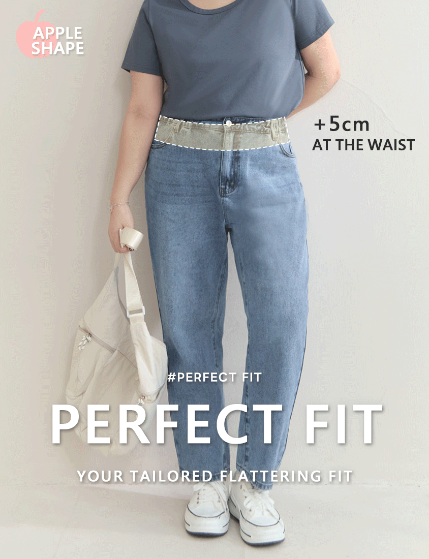Apple-Shaped Friendly! Perfect Fit Plus Size Boyfriend Jeans