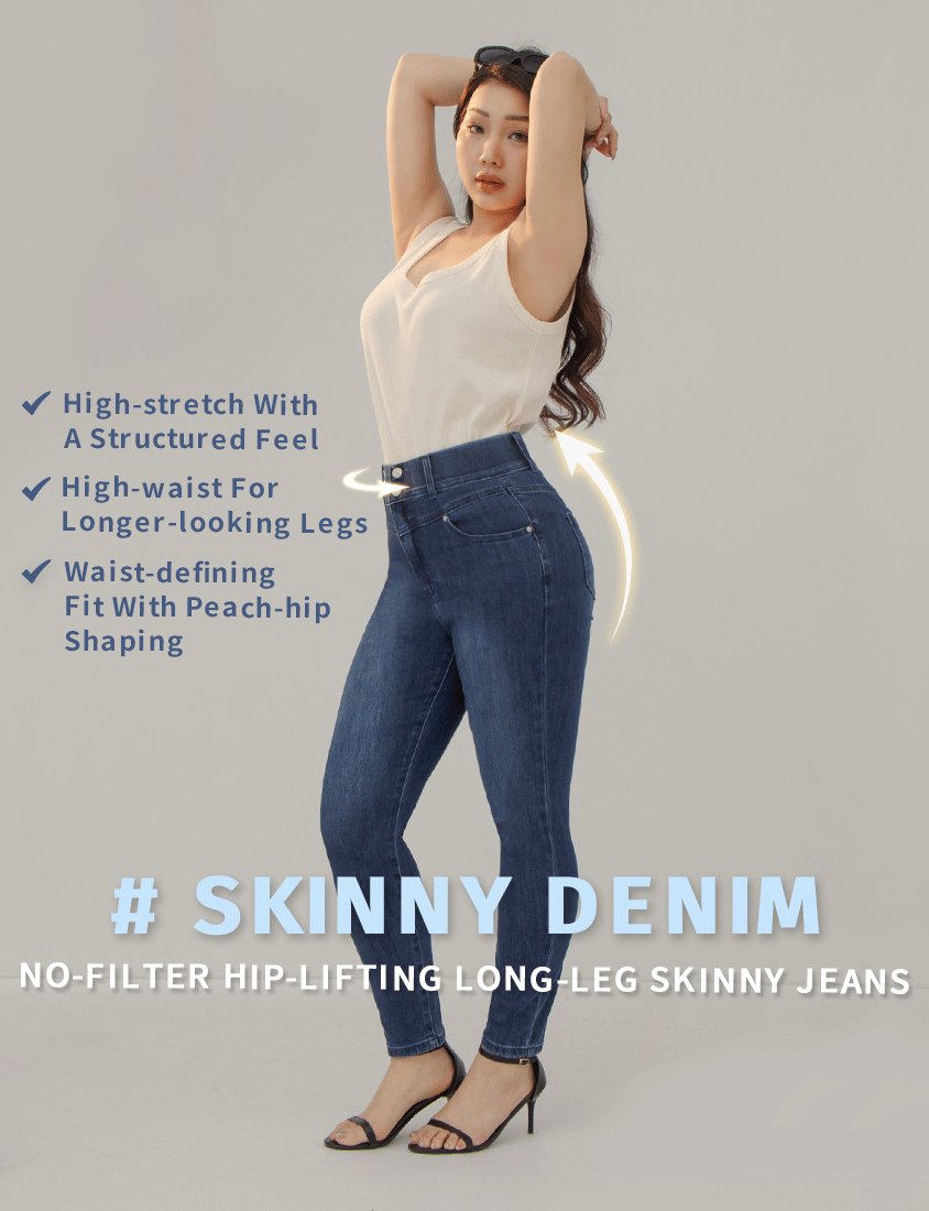 Ultra High Waist Tummy Flattering Long Leg Plus Size Jeans