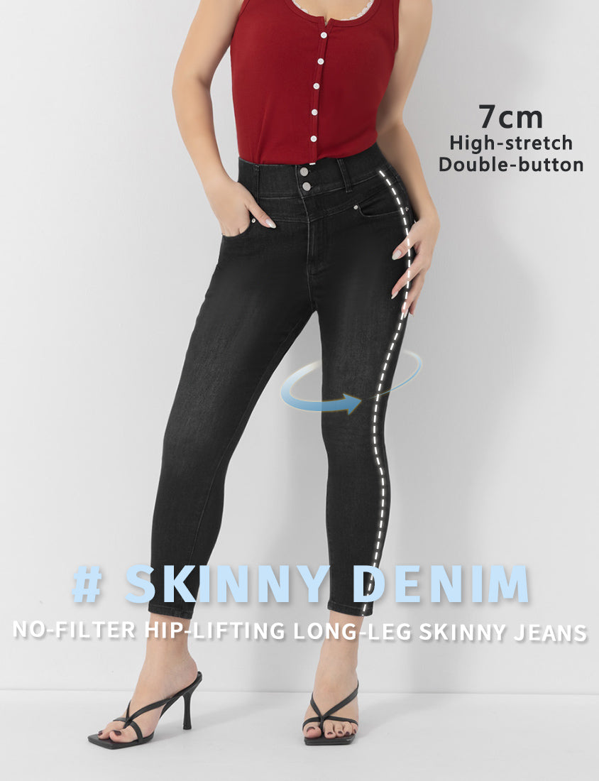 Ultra High Waist Tummy Flattering Long Leg Plus Size Jeans