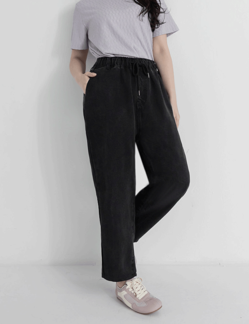 Cooling Tencel Silky Denim Drawstring Plus Size Boyfriend Jeans