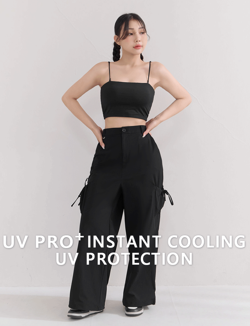 Instant Cooling UV-Protection Tie-Waist Plus Size Utility Pants