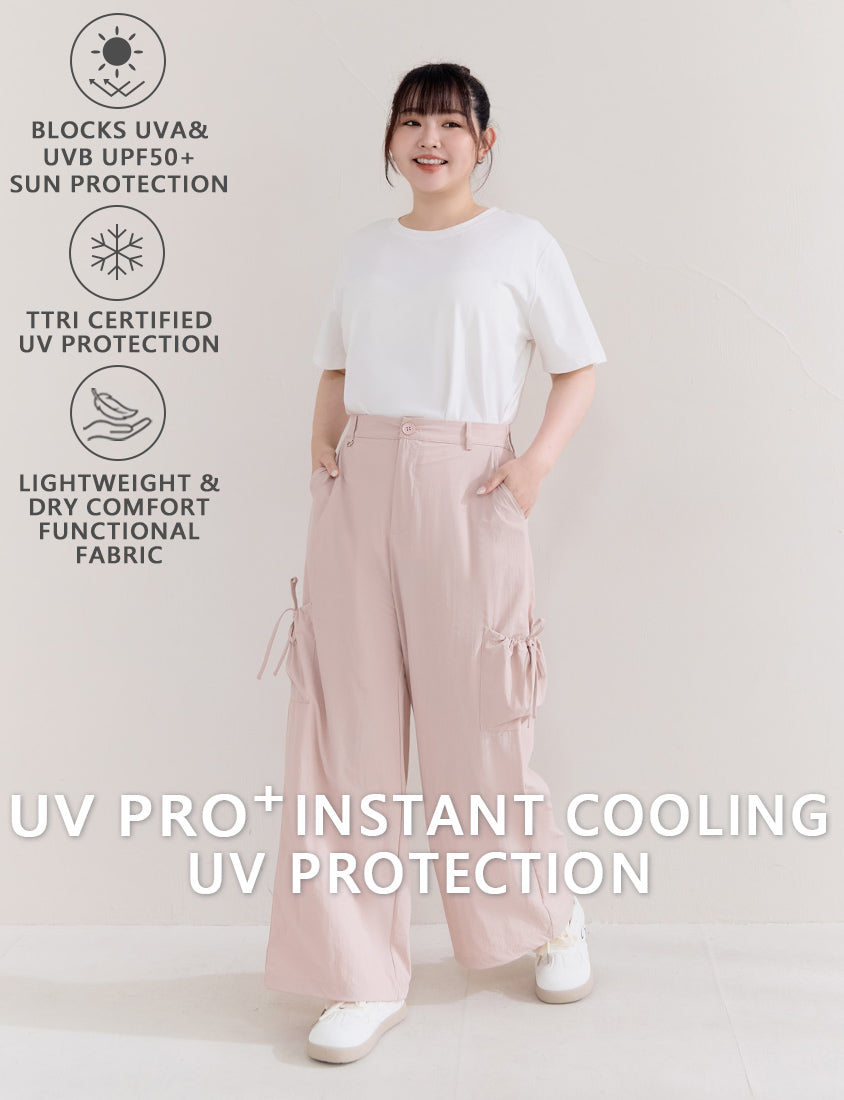 Instant Cooling UV-Protection Tie-Waist Plus Size Utility Pants
