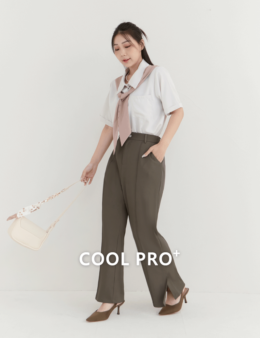 MISS. Instant Cooling Slim Fit Plus Size Flared Trousers