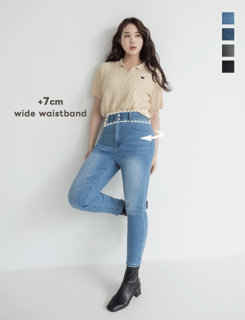 Push-Up High Waist Tummy-Control Plus Size Jeans