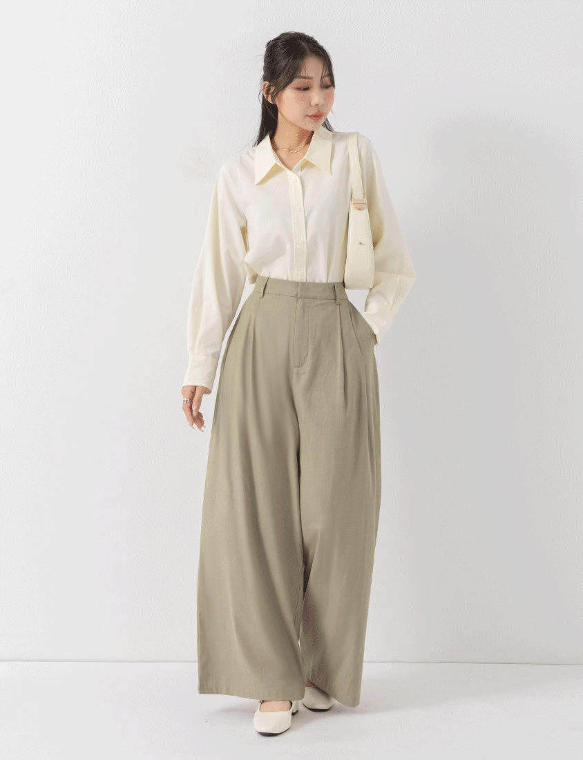 MISS. Tailored Pleated Lyocell Suit Plus Size Trousers