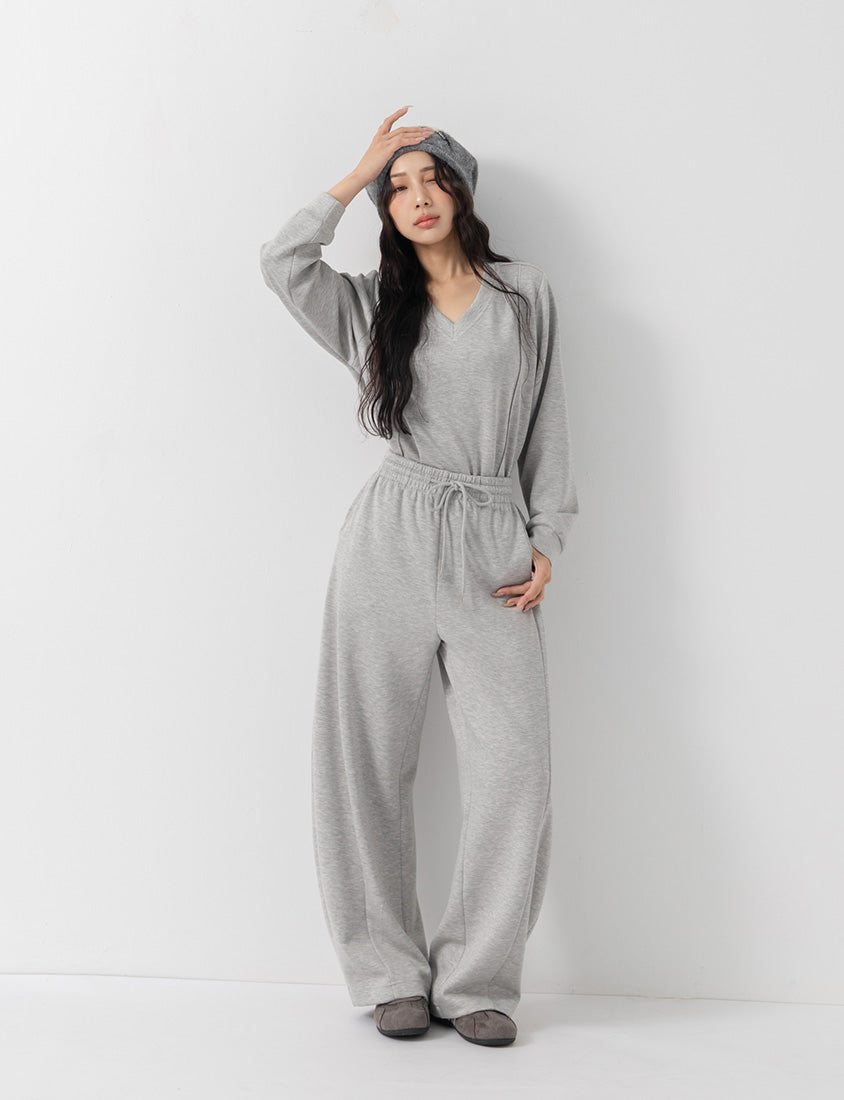 QQ Yogurt Touch Cotton Slimming Curved-Leg Plus Size Pants