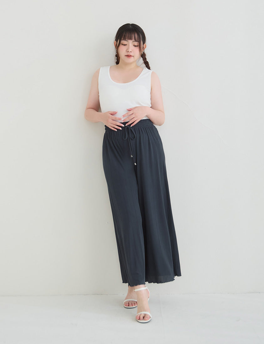 Instant Icy Cooling Slimming Ribbed Plus Size Wide Leg Pants