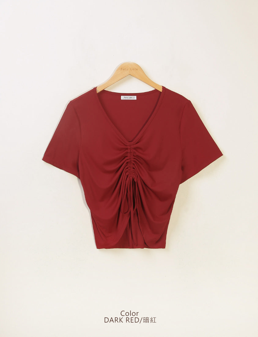 MUA! Silky Cool-Girl Ruched Plus Size Short Sleeve Top