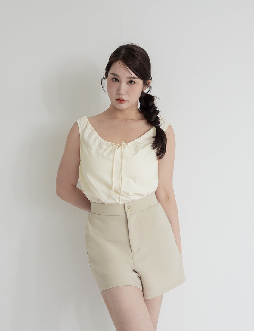 Cooling Drawstring Sleeveless Plus Size Top