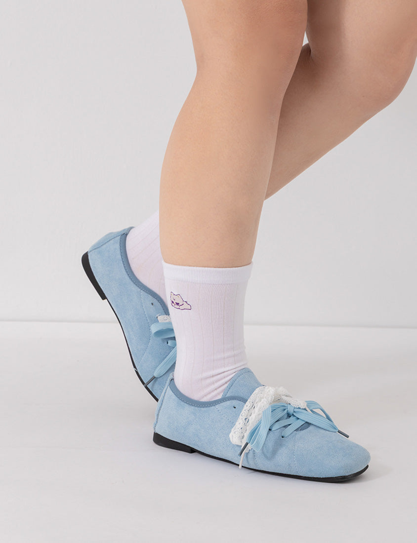 Poly Lulu x UGLY MEWS Collab Embroidered Socks (3-Pack)