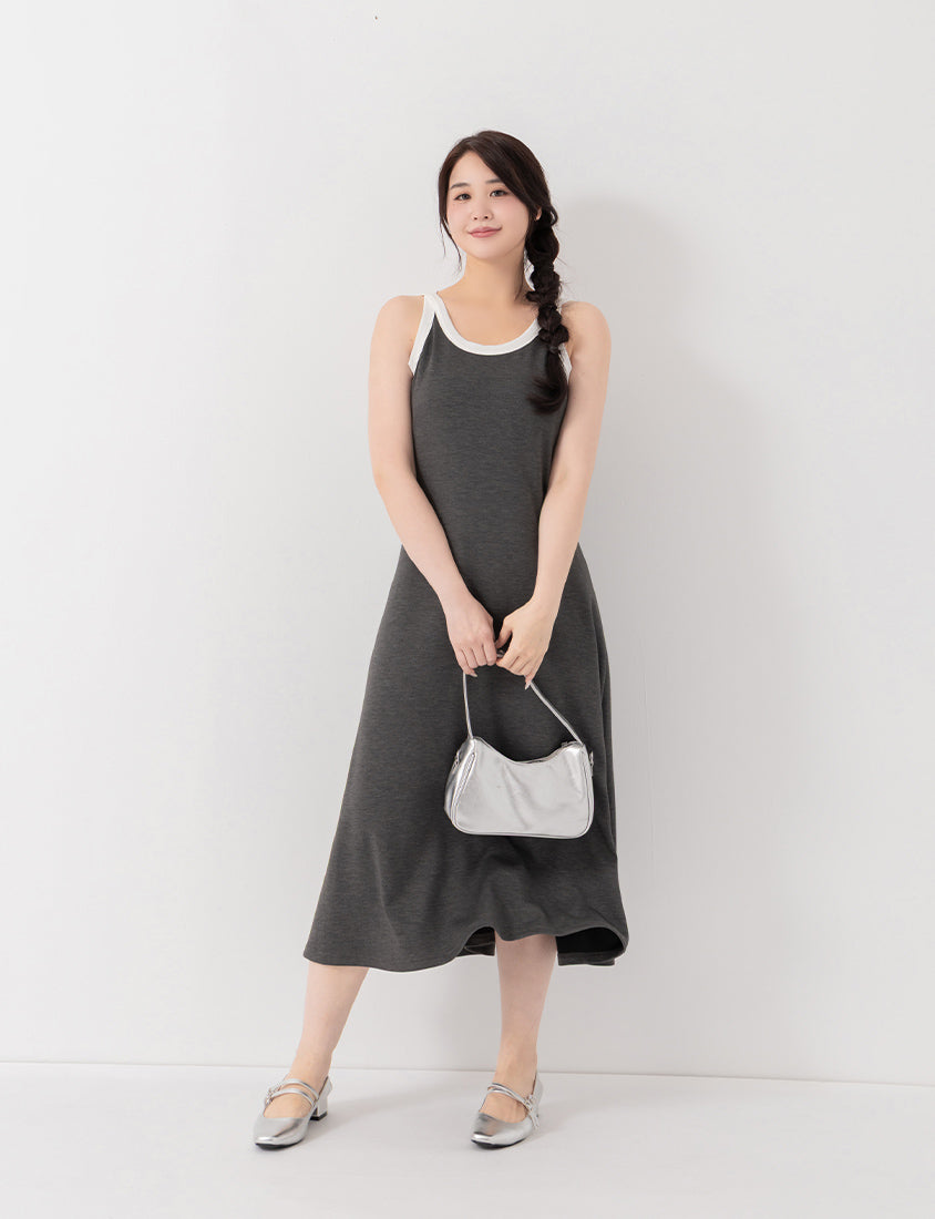 Lyocell Cloud Cotton Open-Back Short Sleeve Maxi Dress