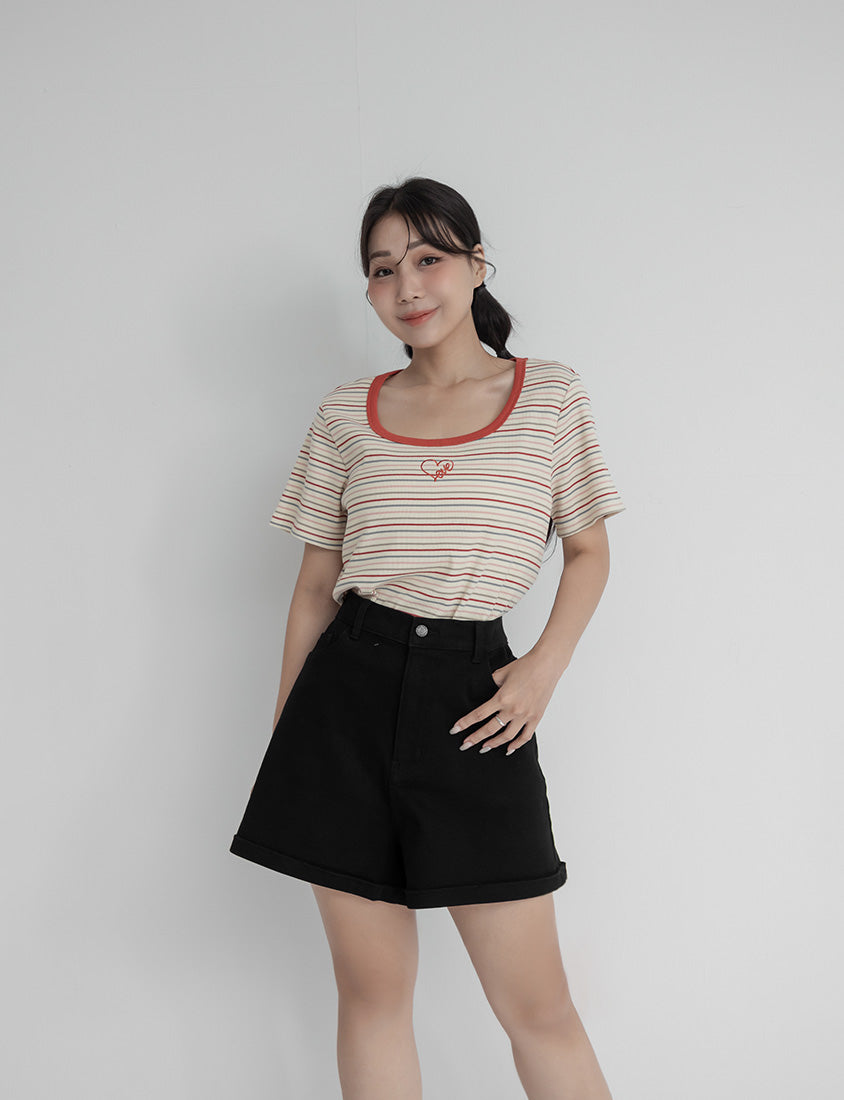 Classic Stretch Twill Cuffed Plus Size Shorts