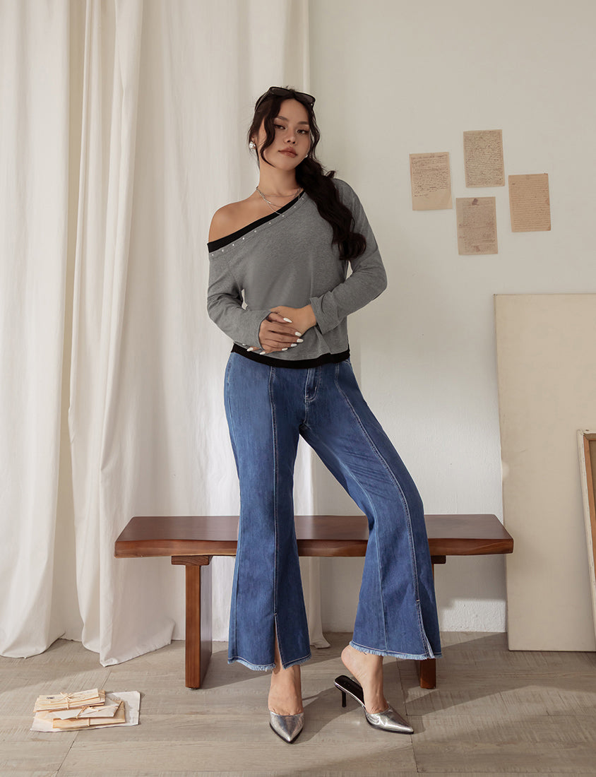 MUA! Sweet & Cool Asymmetrical One-Shoulder Plus Size Top