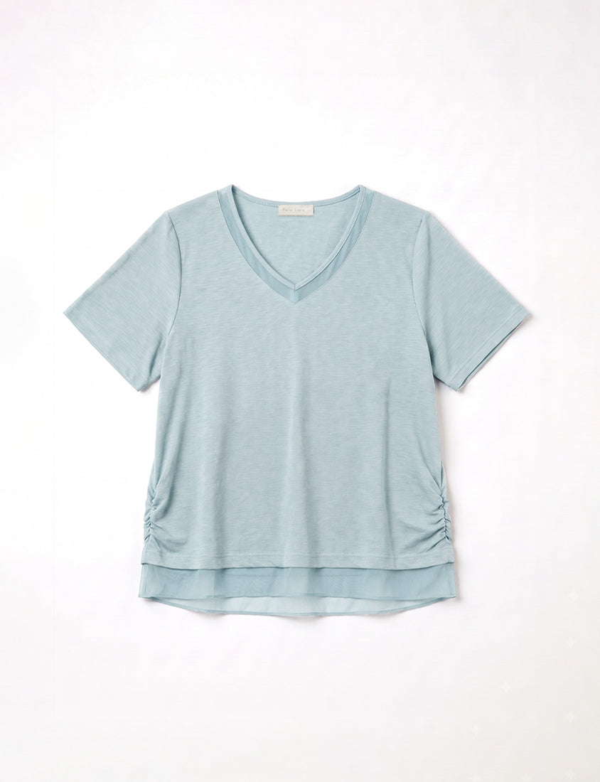 Silky Cool Sorona Mesh Panel Plus Size Tee
