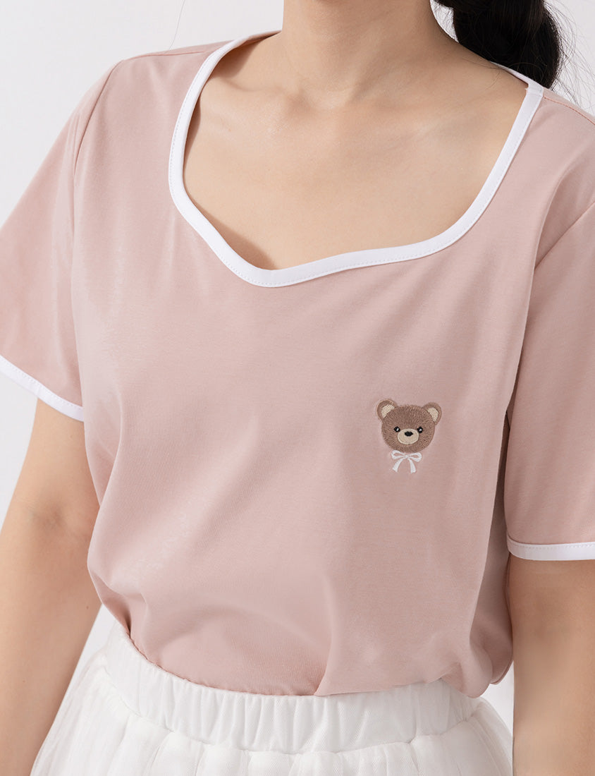 Instant Cooling Sorona Teddy Embroidered Plus Size Tee