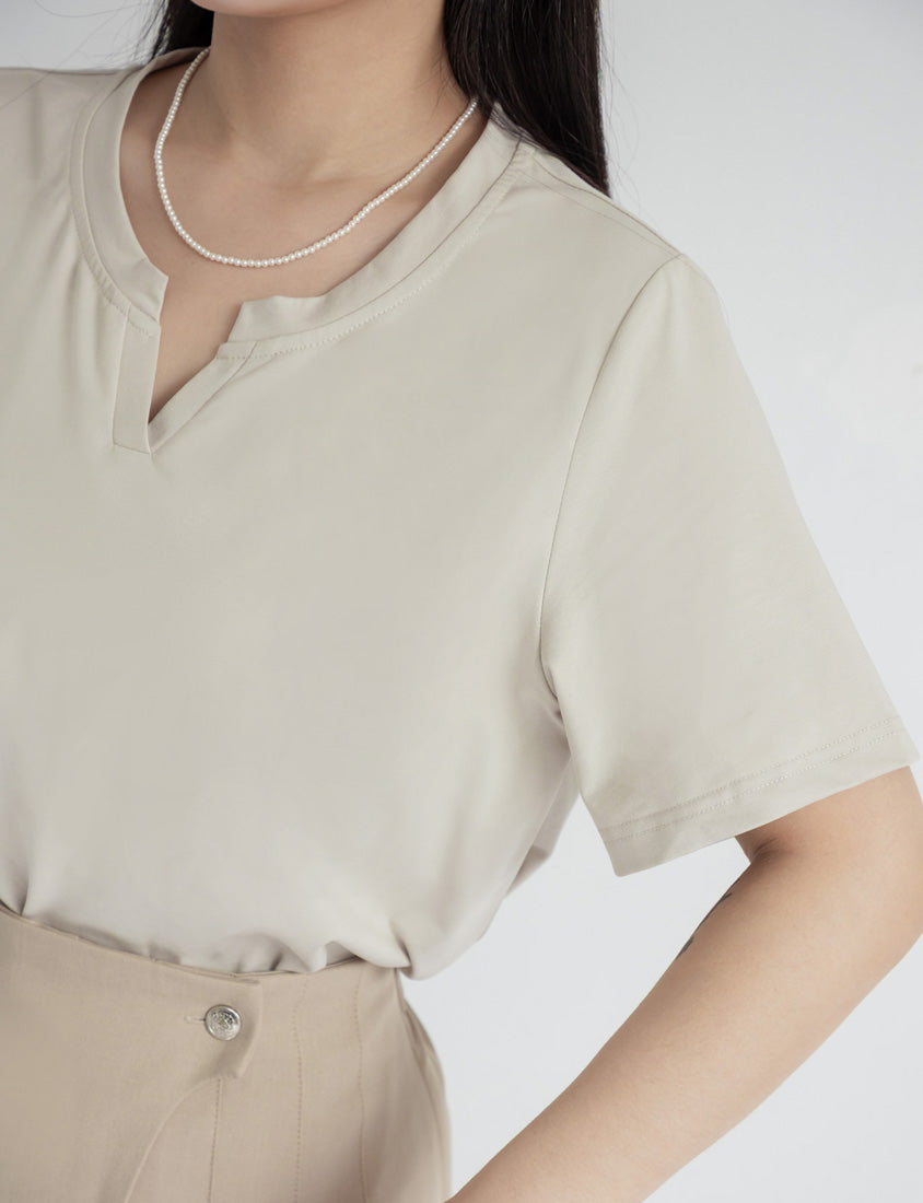 MISS. Silky Cool V-Neck Plus Size Tee