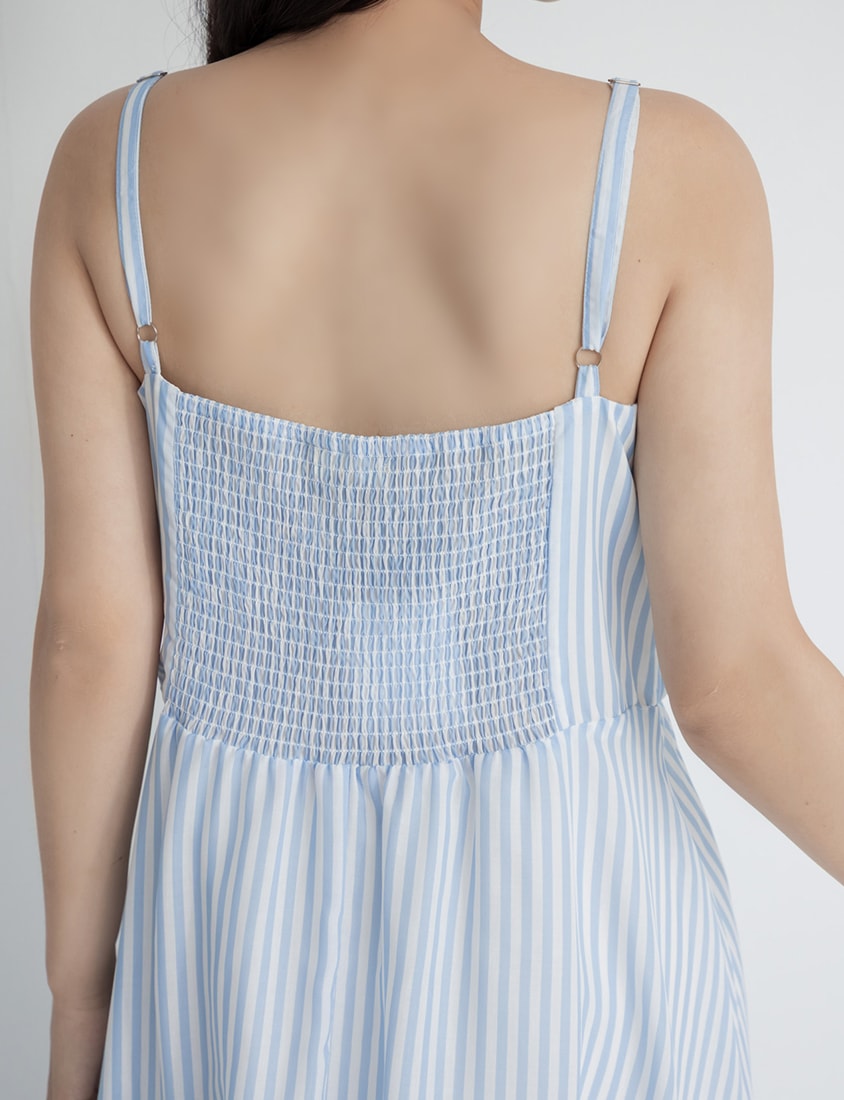 Vacay Stripe Adjustable Strap Plus Size Maxi Dress