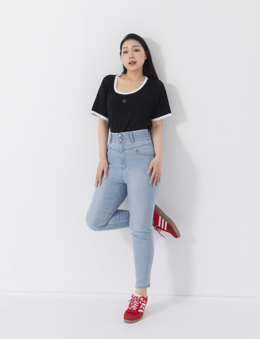 Ultra High Waist Tummy Flattering Long Leg Plus Size Jeans
