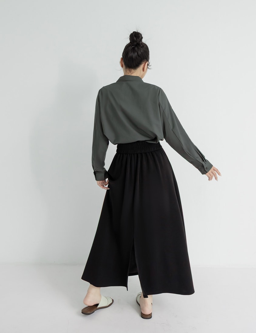 Instant Icy Cooling Cloud Cotton High Waist A-Line Plus Size Maxi Skirt