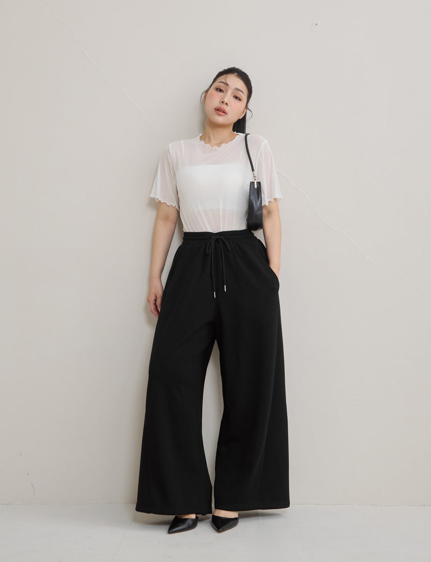 Instant Cool Cloud Cotton Slim Plus Size Curved Pants