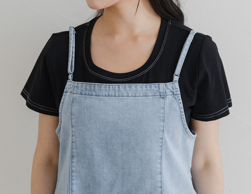 Reversible Silky Denim Plus Size Vest