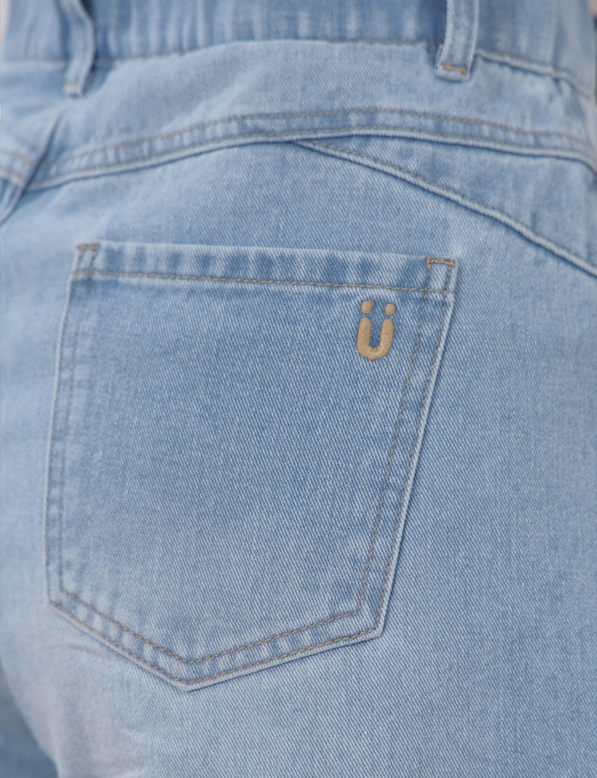 High Waist Hip-Lifting Stitch Plus Size Denim Shorts