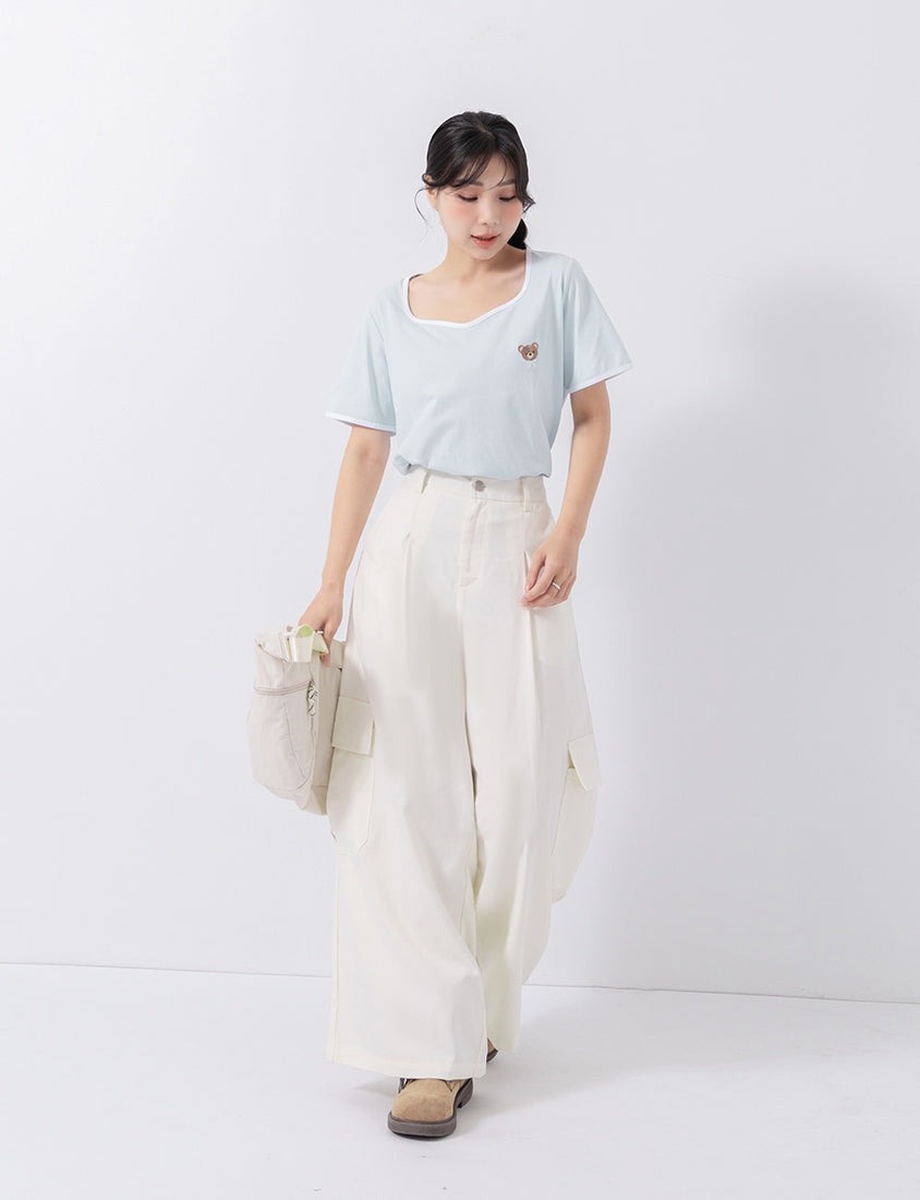 Cooling Lyocell Twill Cargo Plus Size Pants