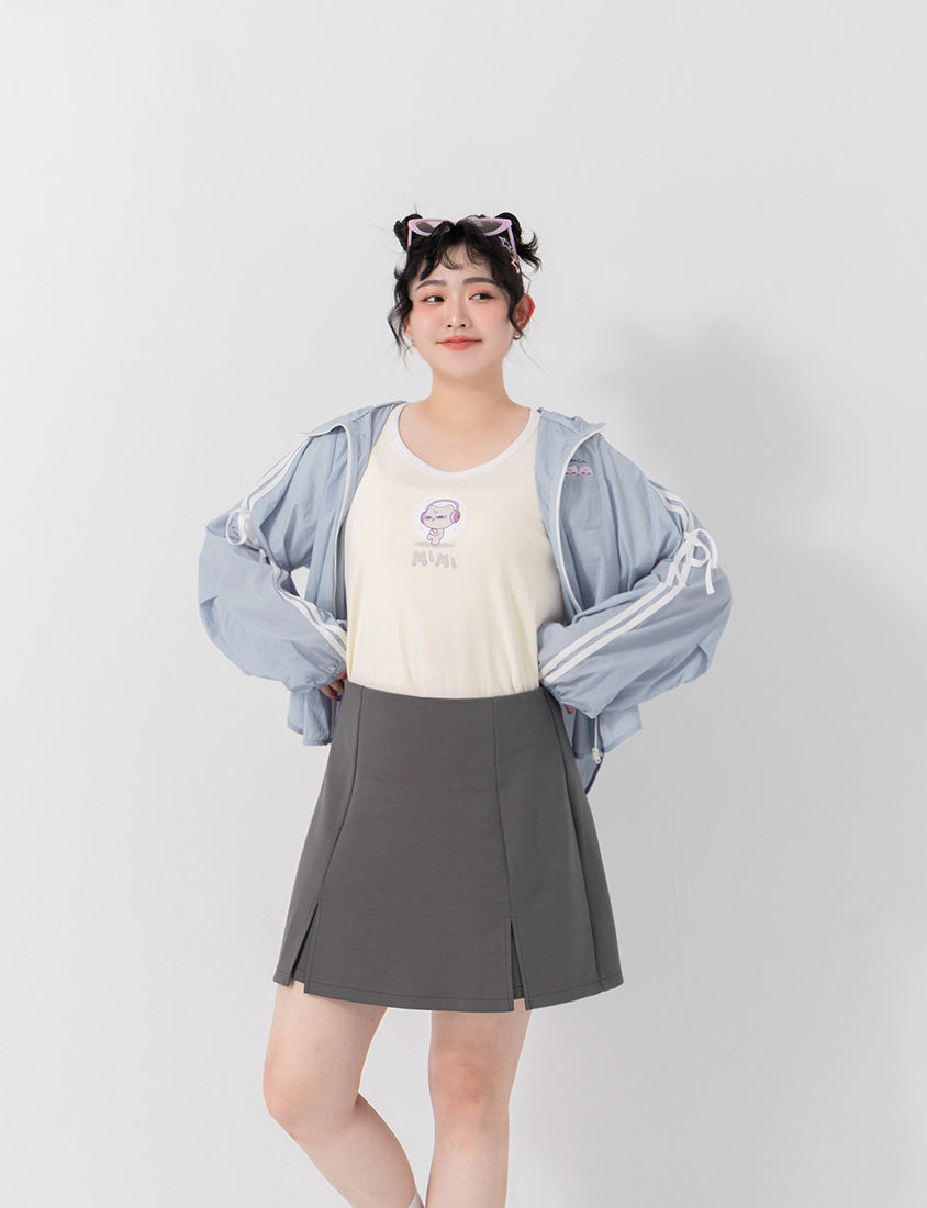 Cloud Cotton A-line Slit Plus Size Skort