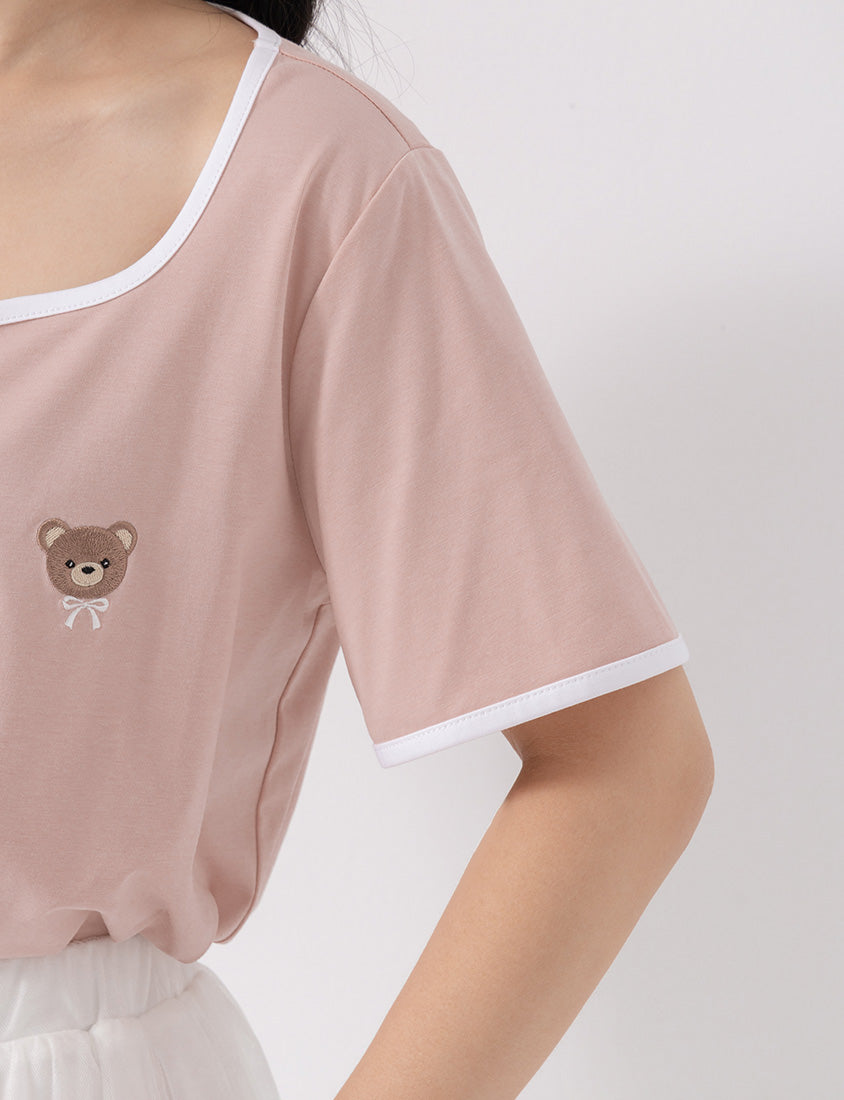 Instant Cooling Sorona Teddy Embroidered Plus Size Tee