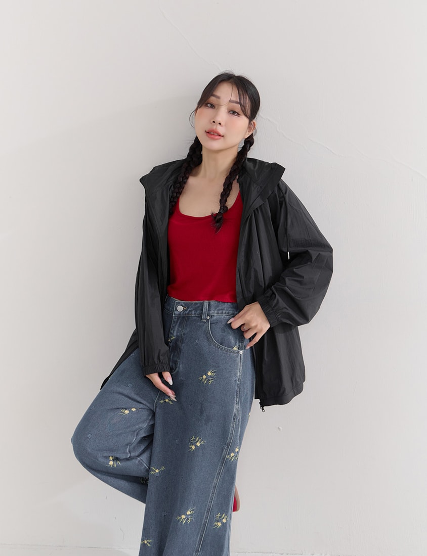 Instant Cooling UV-Protection Oversized Hooded Plus Size Jacket
