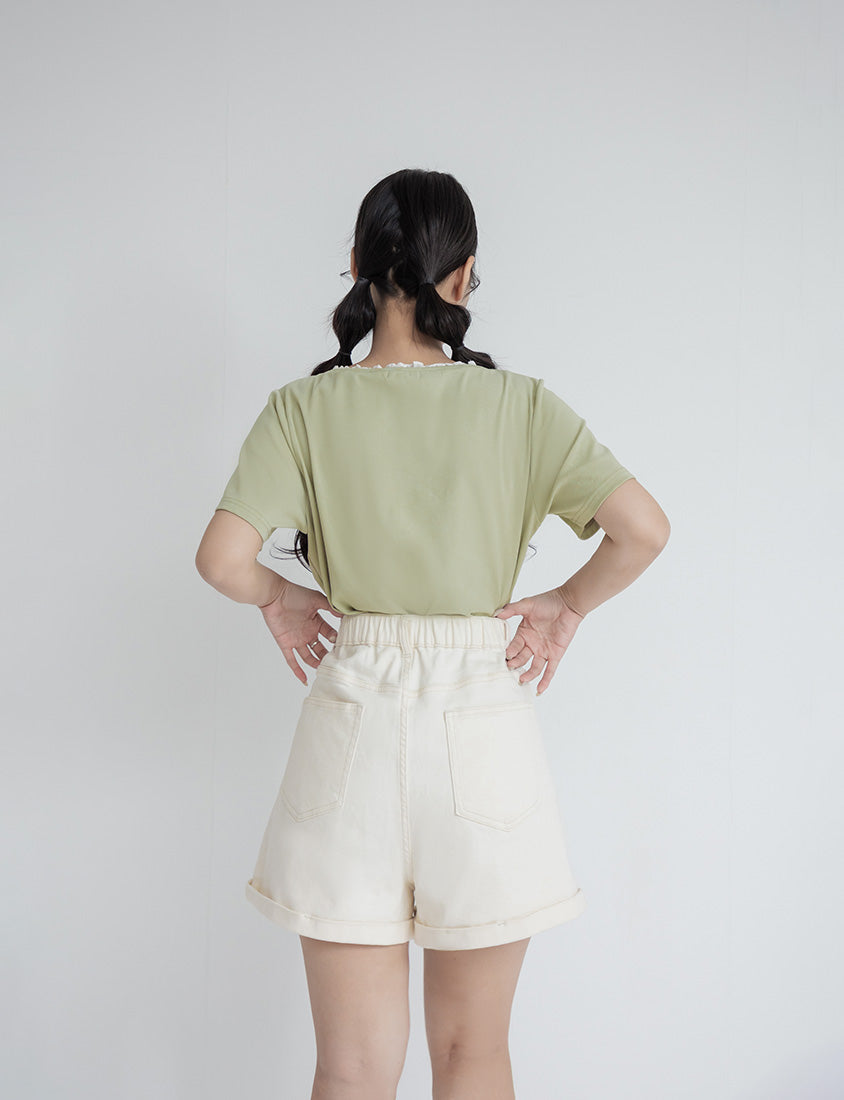 Korean Style Layered Faux Two-Piece Plus Size Top