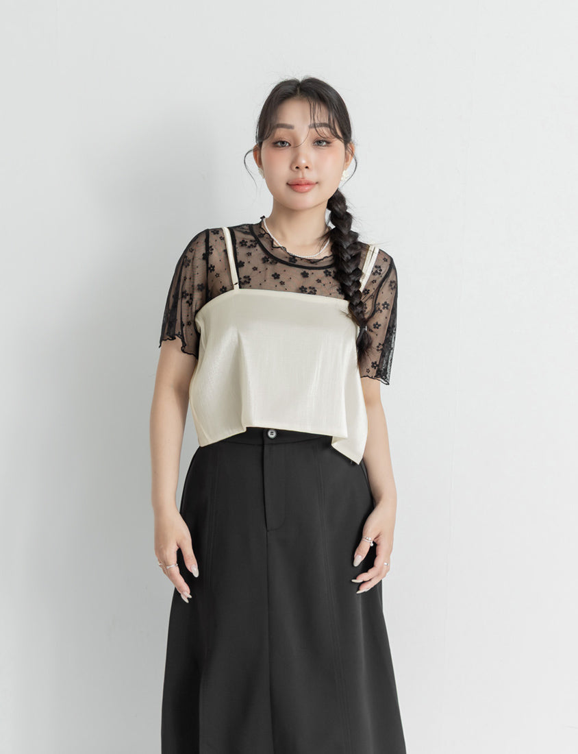 MISS. Sheen Satin Layering Plus Size Cami Vest