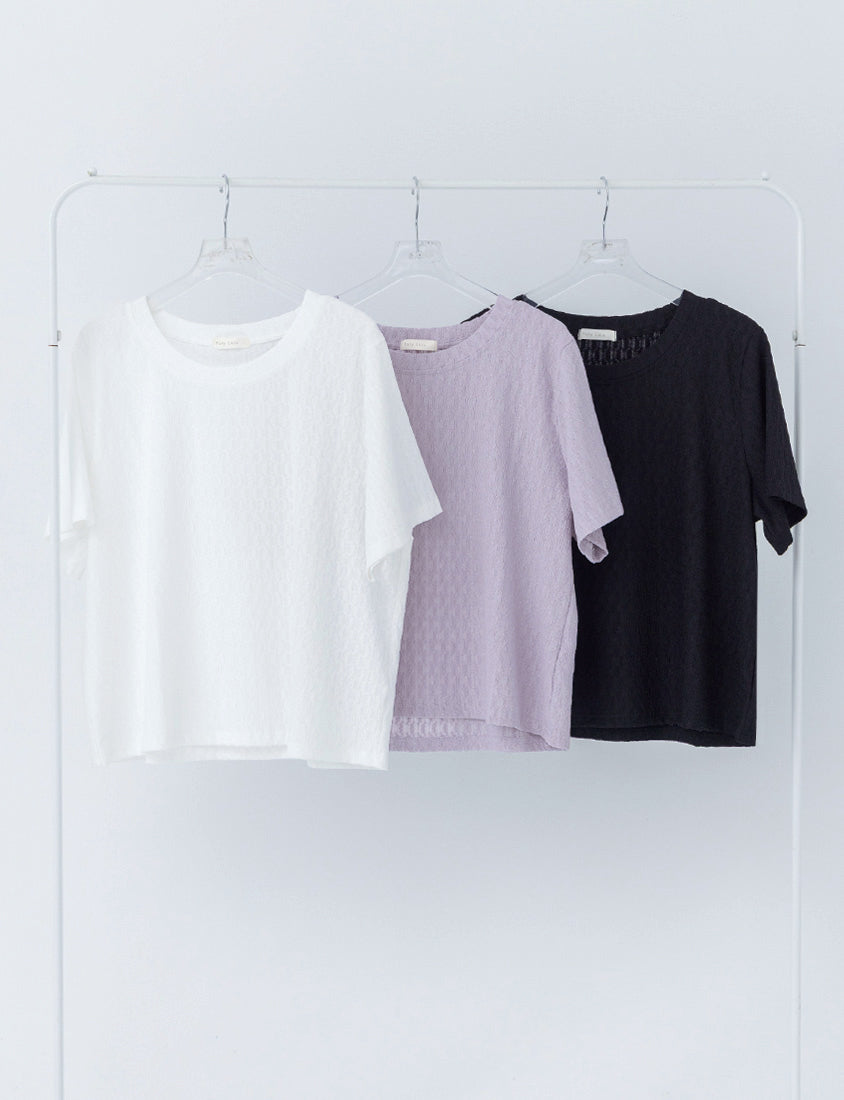 Basic Crinkle Plus Size Crewneck Top