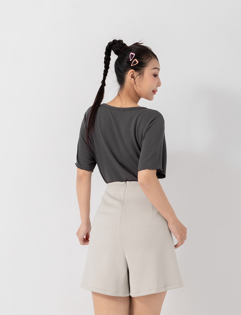 Cloud Cotton A-line Slit Plus Size Skort
