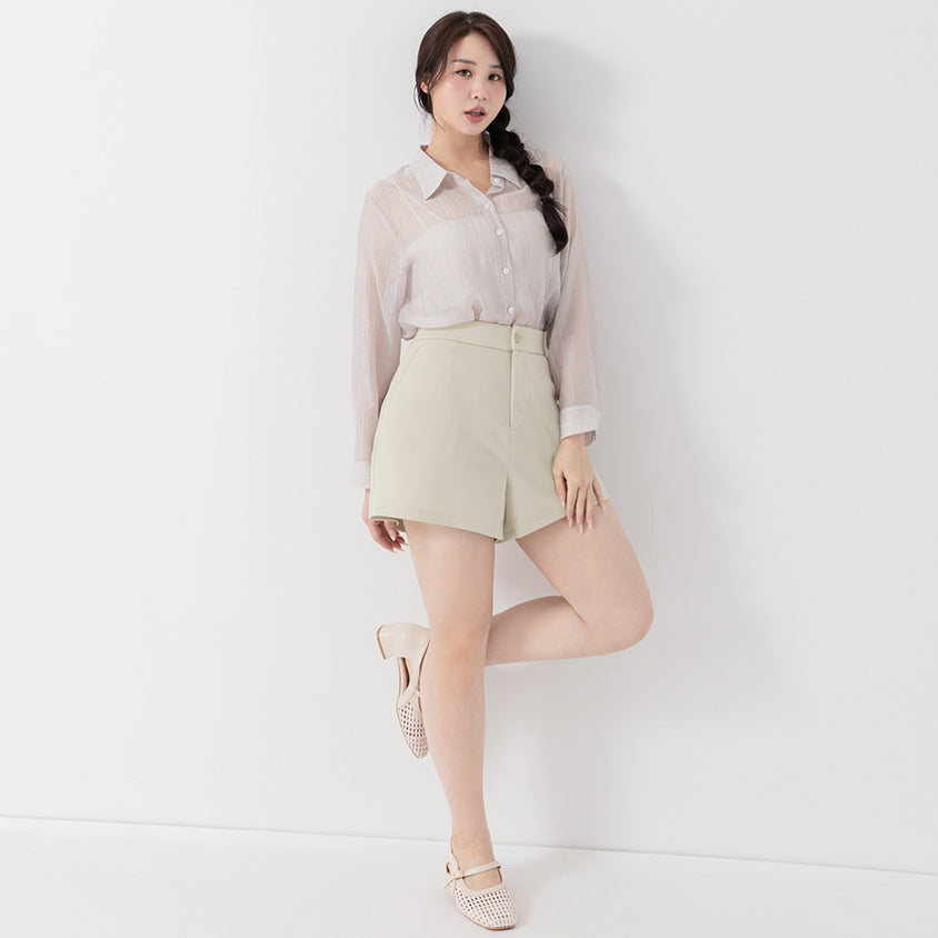 Standard Perfect Fit Structured Cloud Cotton Plus Size Shorts