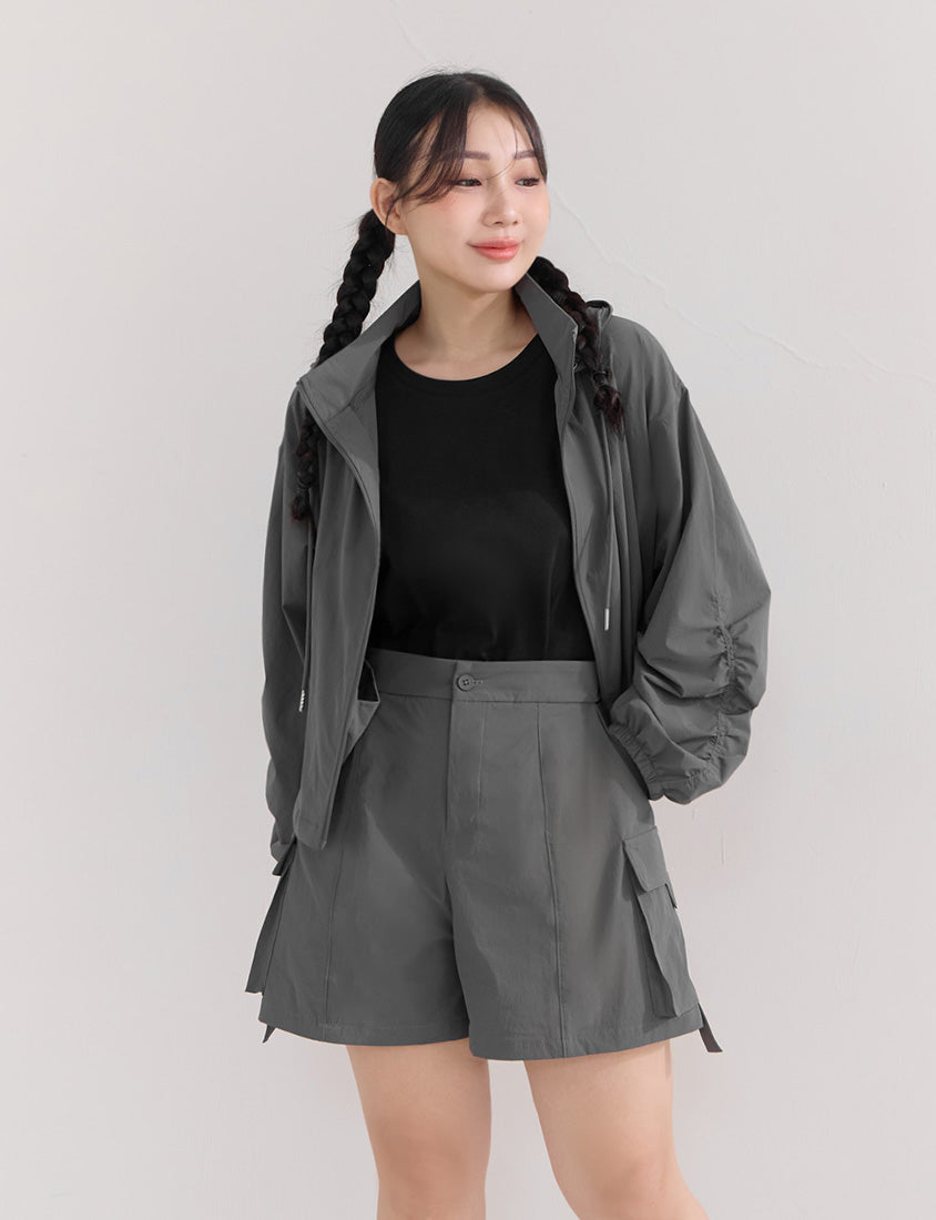 Instant Cooling UV-Protection Stitch Plus Size Utility Shorts