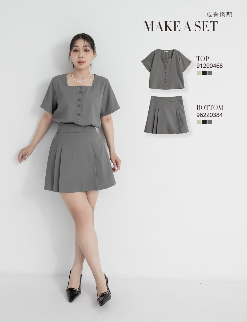 MISS. Elegant Wrinkle-Resistant Pleated Chiffon Plus Size Skirt