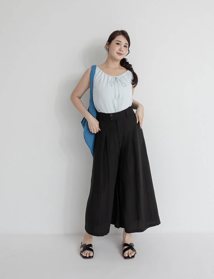 Cooling Drawstring Sleeveless Plus Size Top