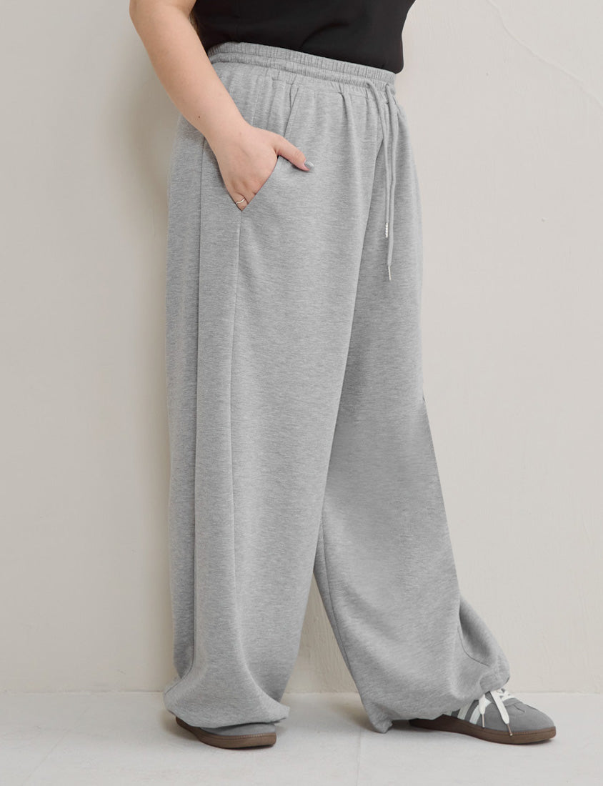Instant Cool Cloud Cotton Slim Plus Size Curved Pants