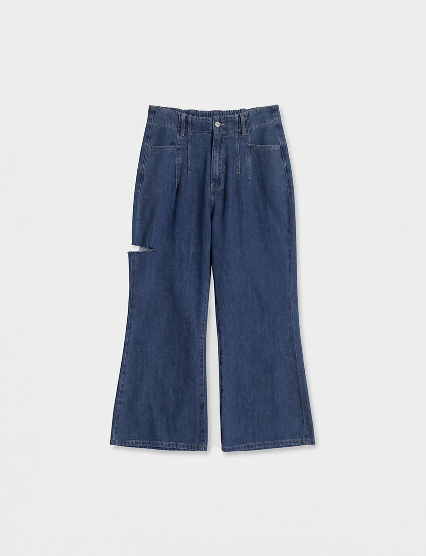 Slim Stitch Distressed Lyocell Denim Plus Size Jeans