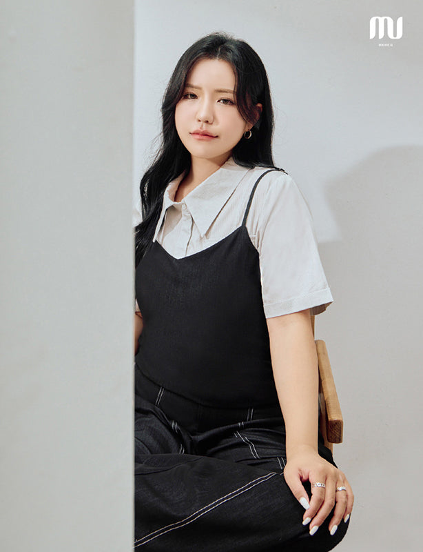 MORE U COOL PRO+ Silky Denim-Look Plus Size Vest