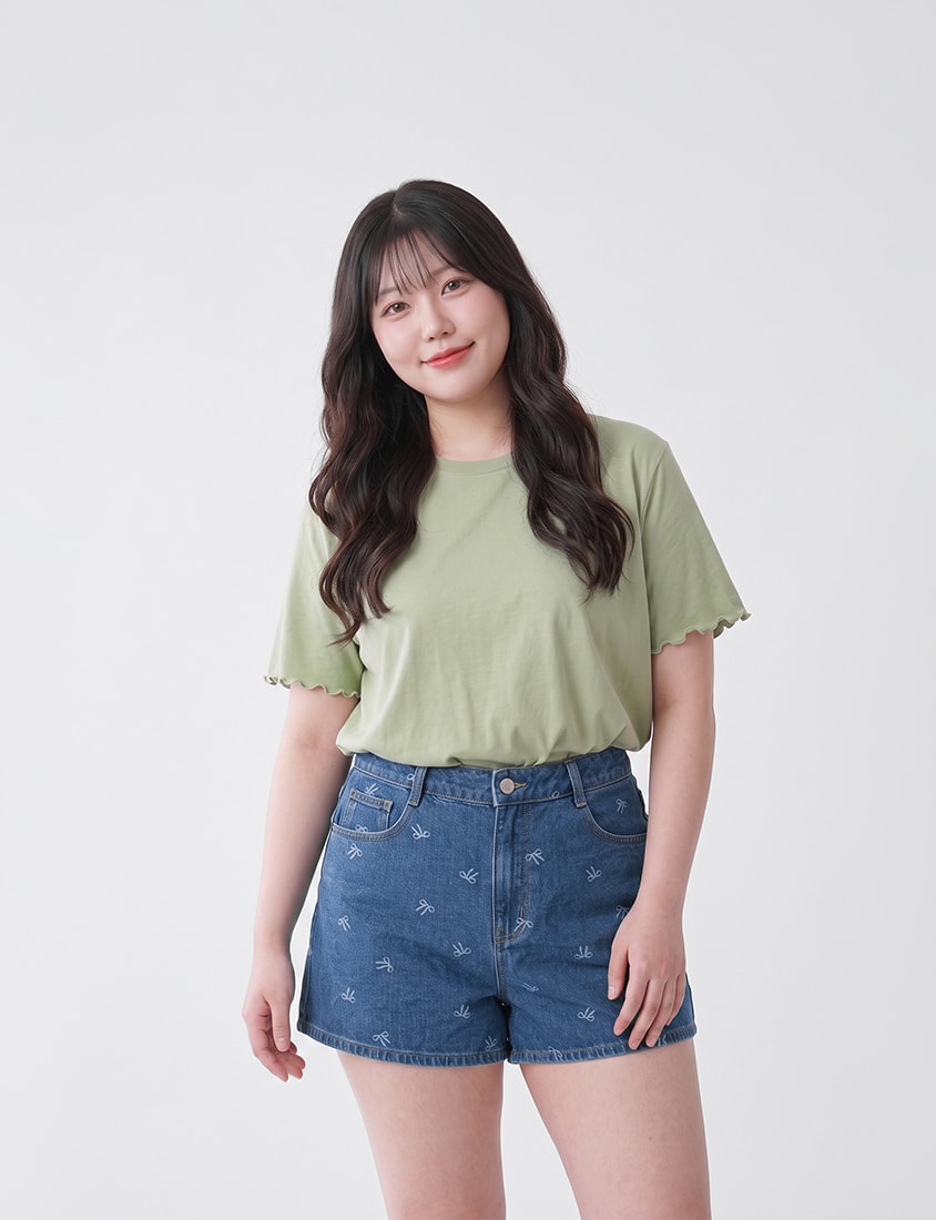 (Crew Neck) Zero Sweat Mark Cooling Plus Size Tee
