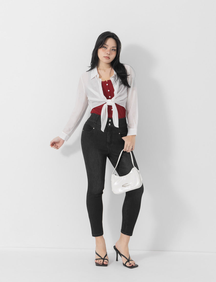 Ultra High Waist Tummy Flattering Long Leg Plus Size Jeans