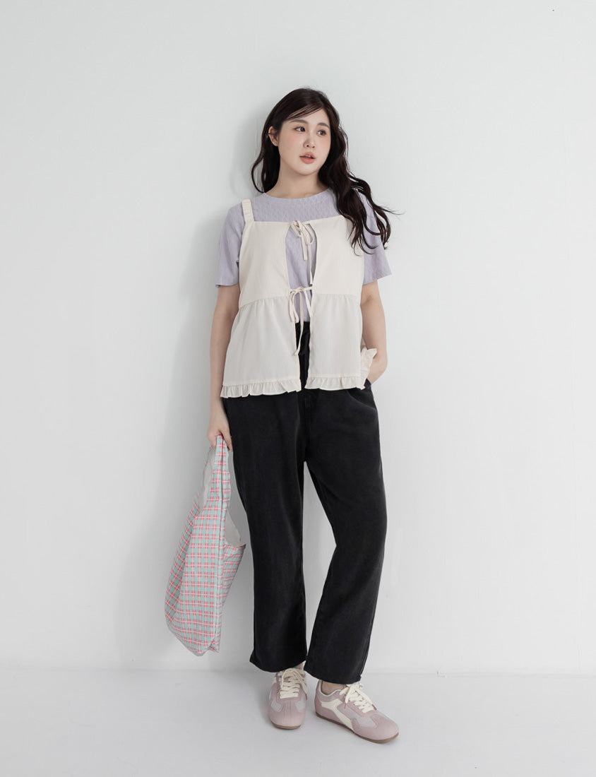 Cooling Tencel Silky Denim Drawstring Plus Size Boyfriend Jeans