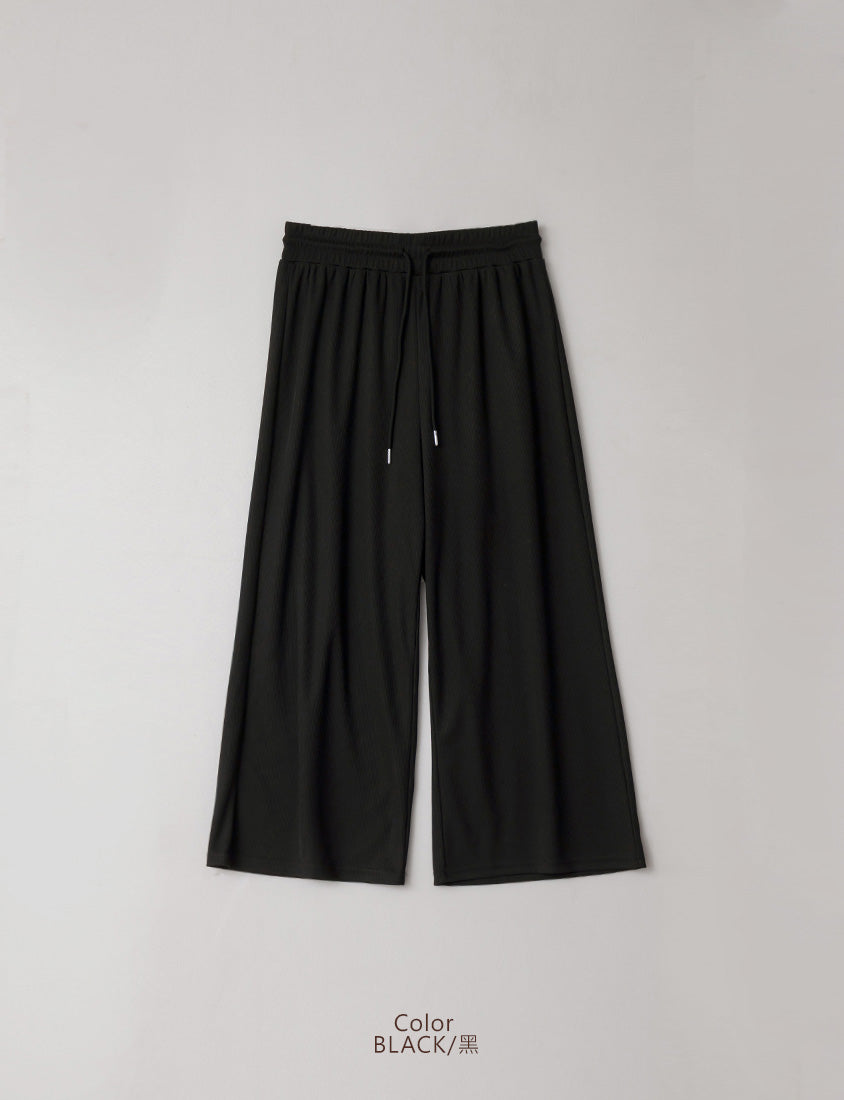 Hip-Contouring Slim Plus Size Wide Leg Pants (Long)