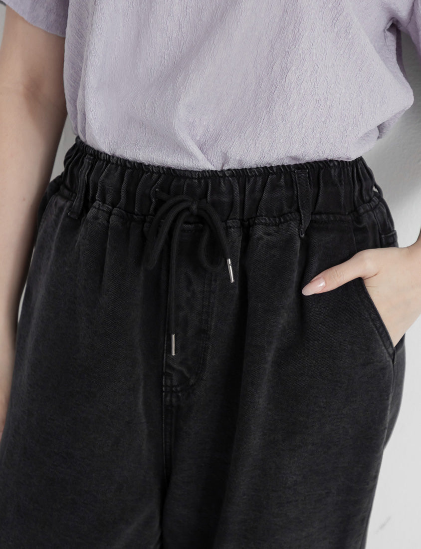 Cooling Tencel Silky Denim Drawstring Plus Size Boyfriend Jeans