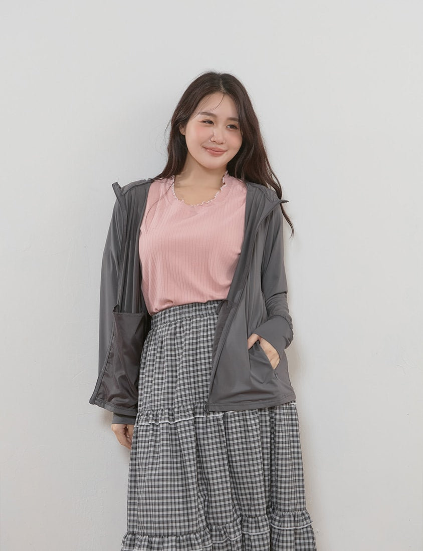 Icy Cooling Detachable Hooded Sun Protection Plus Size Jacket