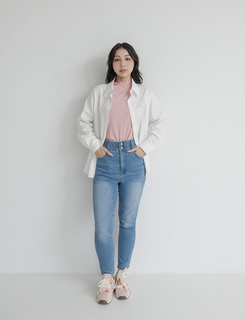 Ribbed Lettuce Trim Mock Neck Plus Size Top